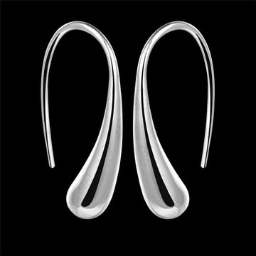 Fashion Silver Colour Water Drop/Teardrop/Raindrop Dangle Earrings - The Jewellery Supermarket